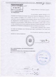 Nota Ing. Santiago E. Ros - I.PRO.D.HA.